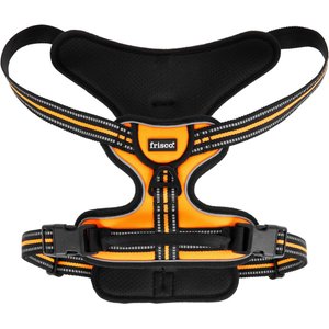 Frisco Padded Reflective Harness, Orange, Large, Neck: 17.5 to 31.5-in, Girth: 27 to 32-in