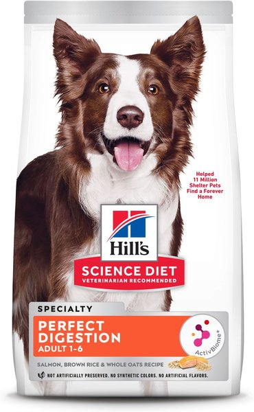 Hill's Science Diet Adult Perfect Digestion Salmon Dry Dog Food, 3.5-lb bag slide 1 of 9