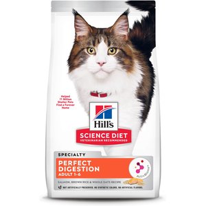 Hill's Science Diet Adult Perfect Digestion Salmon Dry Cat Food, 6-lb bag
