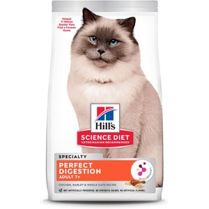 Hill's Science Diet Adult 7+ Perfect Digestion Chicken Dry Cat Food, 3.5-lb bag