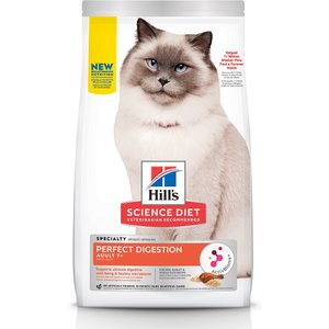 Hill's Science Diet Adult 7+ Perfect Digestion Chicken Dry Cat Food, 6-lb bag