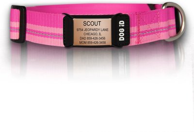 ROAD iD The Rock Solid Personalized ID Tag Dog Collar, Rose Gold, slide 1 of 1