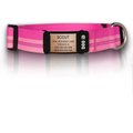 ROAD iD The Rock Solid Personalized ID Tag Dog Collar, Rose Gold, Pink, Medium/Large