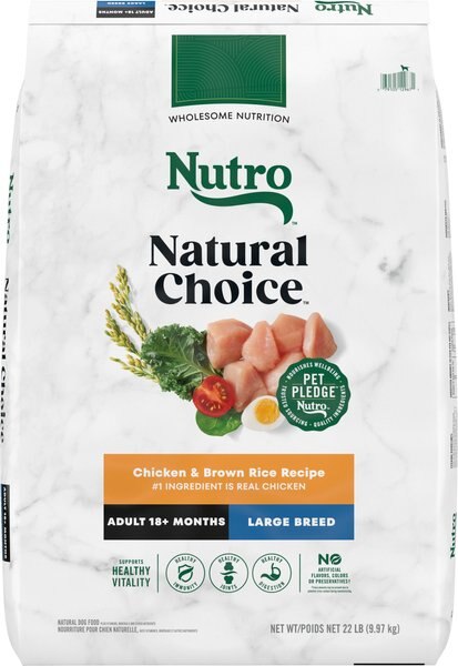 Nutro Natural Choice Chicken & Brown Rice Recipe Large Breed Dry Dog Food, 22-lb bag slide 1 of 11