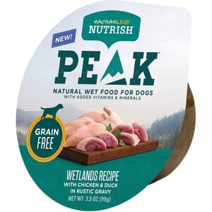 Rachael Ray Nutrish PEAK Grain-Free Wetlands Recipe with Chicken & Duck in Rustic Gravy Wet Dog Food, 3.5-oz, case of 8