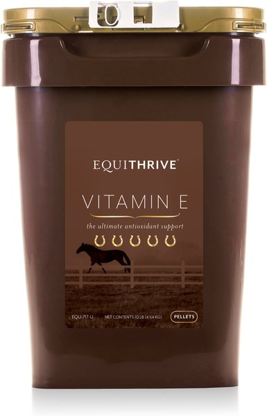 Equithrive Vitamin E Pellets Horse Supplement, 10-lb tub slide 1 of 2