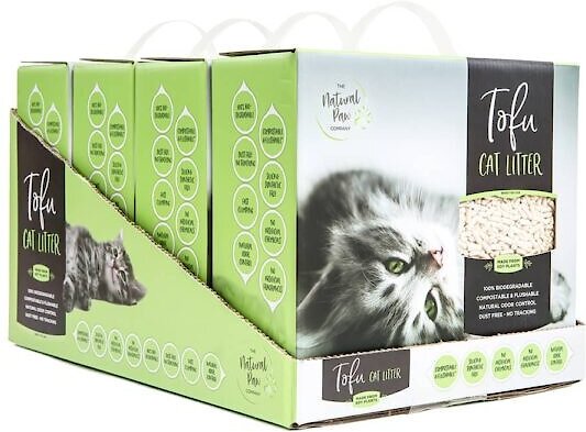 Natural Paw Unscented Tofu Cat Litter, 4.5-lb bag, case of 4 slide 1 of 8