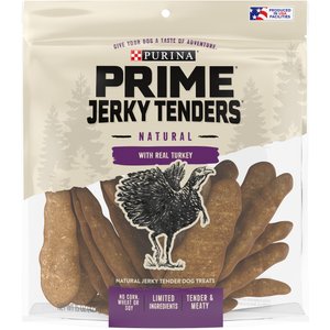 Purina Prime Jerky Tenders Real Turkey Dog Treats, 15-oz pouch