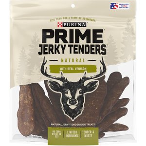 Purina Prime Jerky Tenders Real Venison Dog Treats, 15-oz pouch