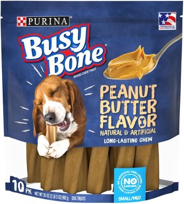 Busy Bone Peanut Butter Flavor Dog Dental Treats, slide 1 of 1