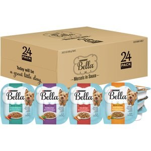 Purina Bella Morsels in Sauce Variety Pack Wet Dog Food, 3.5-oz tray, case of 24