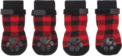 Frisco Plaid Non-Skid Dog Socks, slide 1 of 1