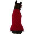 Frisco Chunky Cable Knit Dog & Cat Turtleneck Sweater, Red, X-Small
