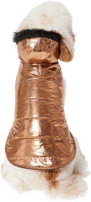 Frisco Metallic Copper Dog & Cat Puffer Jacket, slide 1 of 1