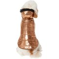 Frisco Metallic Copper Dog & Cat Puffer Jacket, XX-Large