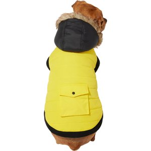 Frisco Anchorage Insulated Dog & Cat Parka, Yellow/Black, X-Large