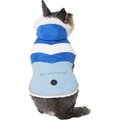Frisco Chevron Insulated Dog & Cat Parka with Pocket, Blue, Medium