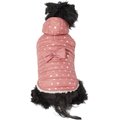 Frisco Polka Dotted Insulated Dog & Cat Parka, Rose Gold, Small