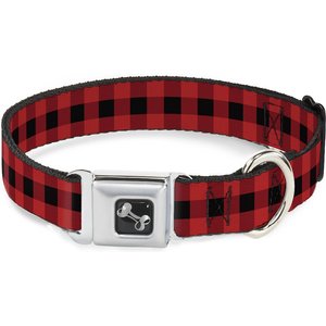 Buckle-Down Bone Buffalo Polyester Dog Collar, Small: 9.5 to 13-in neck, 1-in wide