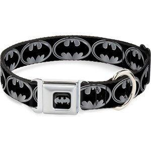 Buckle-Down Batman Shield Polyester Dog Collar, Small: 9.5 to 13-in neck, 1-in wide