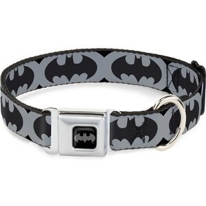 Buckle-Down Bat Signal-5 Polyester Dog Collar, Large: 15 to 24-in neck, 1-in wide