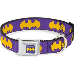 Buckle-Down Batman Signal Polyester Dog Collar, Medium Wide: 16 to 23-in neck, 1.5-in wide