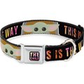 Buckle-Down Star Wars the Child Chibi Pod Pose Polyester Dog Collar, Large: 15 to 24-in neck, 1-in wide