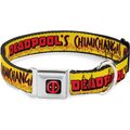 Buckle-Down Deadpool's Chimichanga Flames Polyester Dog Collar, Medium: 11 to 16.5-in neck, 1-in wide