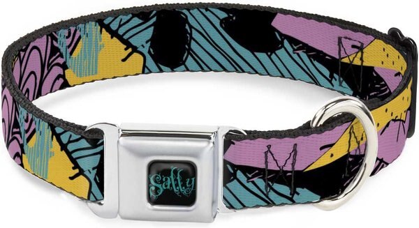 Buckle-Down Nightmare Before Christmas Sally Dress Patchwork Polyester Dog Collar, Large: 15 to 24-in neck, 1-in wide slide 1 of 9