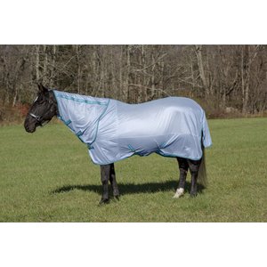 TuffRider Comfy Mesh Combo Neck Horse Fly Sheet, Porceline Blue, 75-in