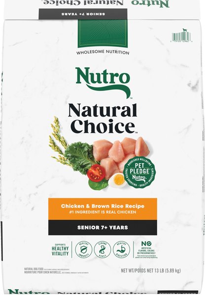 Nutro Natural Choice Senior Chicken & Brown Rice Recipe Dry Dog Food, 13-lb bag slide 1 of 10