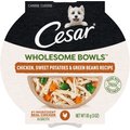 Cesar Wholesome Bowls Chicken, Sweet Potato & Green Beans Recipe Wet Dog Food, 3-oz tray, case of 10