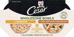 Cesar Wholesome Bowls Chicken Recipe & Chicken, Sweet Potato, Green Beans Recipe Variety Pack Wet Dog...