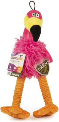 TrustyPup Silent Squeak Flamingo Squeaky Dog Plush Toy, Large, slide 1 of 1