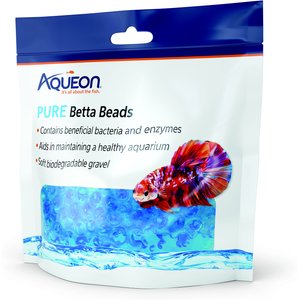 Aqueon PURE Betta Beads Aquarium Water Care, 8.8-oz bag, Blue