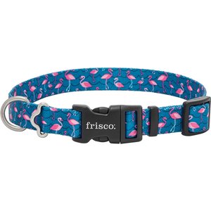 Flamingos Dog Collar, XS - Neck: 8 – 12-in, Width: 5/8-in