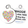 Dog Tag Art Heart of Bones Personalized Dog & Cat ID Tag, Small