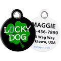 Dog Tag Art Lucky Dog Clover Personalized Dog ID Tag, Small
