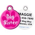 Dog Tag Art Big Sister Personalized Dog & Cat ID Tag, Small