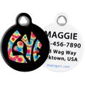 Dog Tag Art Tie Dye Love Personalized Dog & Cat ID Tag, Large