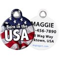 Dog Tag Art Born in the USA Personalized Dog & Cat ID Tag, Large