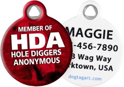 Dog Tag Art Hole Diggers Anonymous Personalized Dog & Cat ID Tag, slide 1 of 1