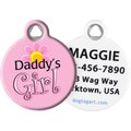 Dog Tag Art Daddy's Girl Personalized Dog & Cat ID Tag, Large