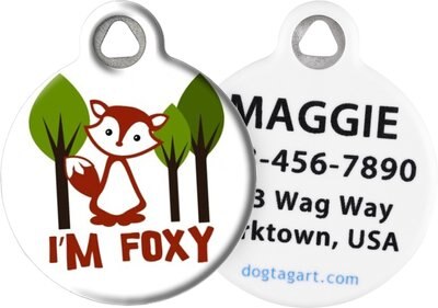 Dog Tag Art Foxy Personalized Dog & Cat ID Tag, slide 1 of 1