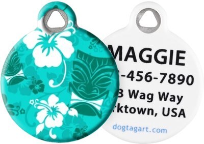 Dog Tag Art Tiki Personalized Dog & Cat ID Tag, slide 1 of 1
