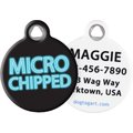 Dog Tag Art Microchipped Personalized Dog & Cat ID Tag, Large