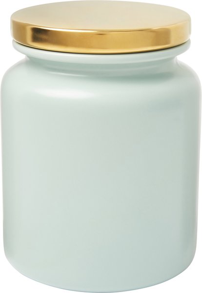 Frisco Modern Gold Rim Ceramic Treat Jar, Soft Seafoam, 5 Cups slide 1 of 6