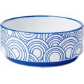 Frisco Blue Oriental Non-skid Ceramic Dog & Cat Bowl, 1.5 Cups