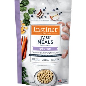 Instinct Raw Meals Cage-Free Chicken Recipe Grain-Free Freeze-Dried Kitten Food, 9.5-oz bag