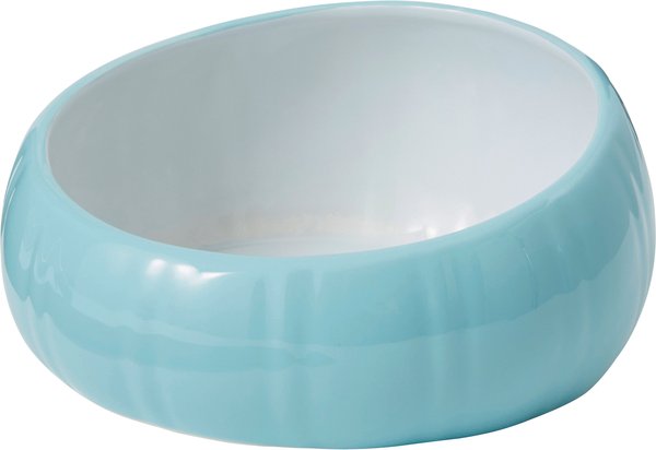 Frisco Slanted Ceramic Dog Bowl, Blue, 4.5 Cups slide 1 of 5